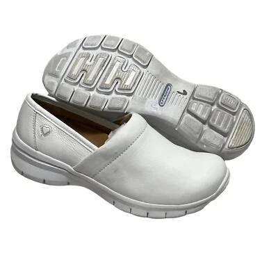 Women’s Nurse Mates Libby pillowTop lightweight Clog 9M White Leather - Image 1 of 4