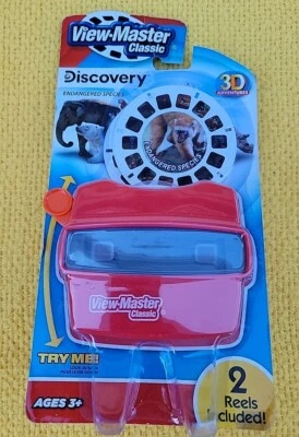 Visor View Master Classic 3D Adventures con 2 carretes Discovery Endangered Species Foto 1 de 3