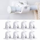8x Curtain Rod Holder Self Adhesive Rods Hanger,no Drill Brackets Fixing Holders