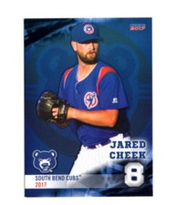 Jared Cheek 2017 South Bend Cubs rookie card Chicago Athens Georgia
