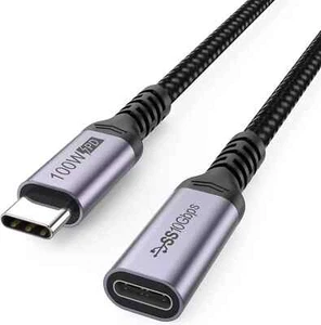 USB C Extension Cable 6.6Ft, USB C to USB C Male to Female, Type C Extender Cord - Picture 1 of 3