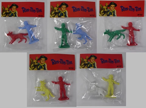 10 Vintage PVC Figurines The Adventures of Rin Tin Tin 7cm Emirober Toy FR1 Cover