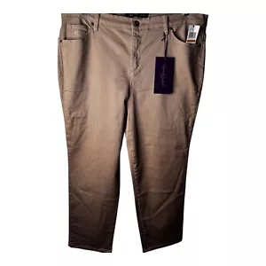 Gloria Vanderbilt Amanda Latte Color Tapered Pant Size 16W Classic Fit NWT - Picture 1 of 6