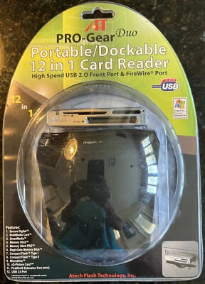 3.5 inch 12 In 1 Internal Floppy Bay Front Panel Card Reader USB VTG ATECH FLASH - Image 1 of 2