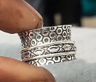 925 Sterling Silver Spinner Ring Meditation Handmade Jewelry All Ring Size 7.25