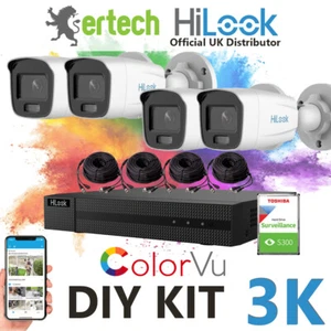 Home DIY CCTV Kit HiLook Hikvision System 5MP 24/7 Colour ColorVu Mic Smart AI - Picture 1 of 5