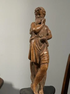 VINTAGE JARU PLASTER CHALKWARE GREEK GOD WALL HANGING STATUE FIGURE SCULPTURE - Picture 1 of 5