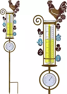 Rain Gauge with Large Number,Detachable Freeze Proof Glass Rain Guage Outdoor De - Picture 1 of 12