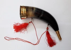 Real Buffalo Horn Brass Great Loud Sound Impressive Music Instrument Home Decor - Picture 1 of 11