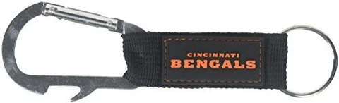 NFL Cincinnati Bengals Carabineer Keychain, Orange, One Size Cover