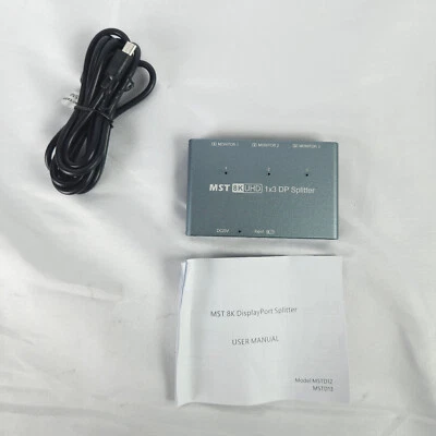 8k Display Ultra HD Port Splitter 1 in 3 Out 8K@30Hz 4K@144Hz Splitter - Bild 1 von 3