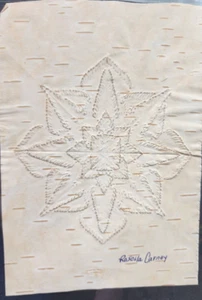 Native American Art - Birch Bark Biting 'Wild Morning Glory' by Rosella Carney - Picture 1 of 3