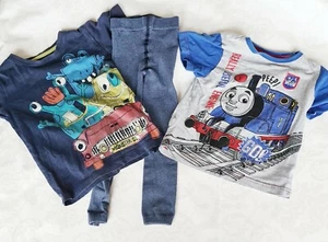 Boys Bundle Size 2-4 Years Debenhams H&M George 2 TShirts Leggings Thomas Train - Picture 1 of 10
