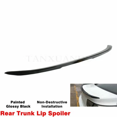 Fit For Chevrolet Malibu 2013-2015 Rear Trunk Lip Spoiler Wing Black Painted ABS Foto 1 de 4