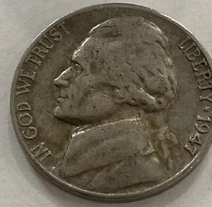 1947-D Circulated Jefferson Nickel - Picture 1 of 10