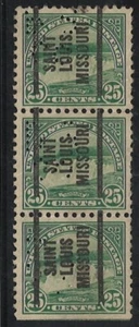 US 25c, Niagara Falls, Used, San Francisco, Precancel Triplet, Perfin - Picture 1 of 2