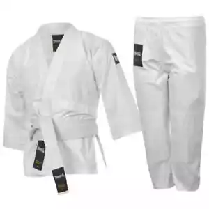 White Judo JiuJitsu karate work GI Uniform Full Set Youth Size 11-12 - Picture 1 of 3