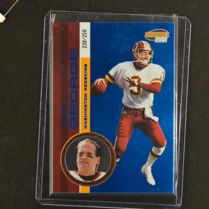 2001 Pacific Invincible - Blue - Jeff George #248 /250 Redskins Old See-Thru - Picture 1 of 3