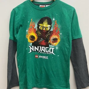 NWT Lego Ninjago Masters of Spinjitzu XL Green Long Sleeve Boy's Shirt - Picture 1 of 4