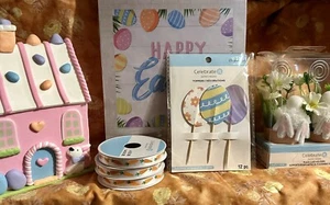 (7) EASTER Lot Table Decor, Ribbon, Card Holder , Backdrop - Picture 1 of 7