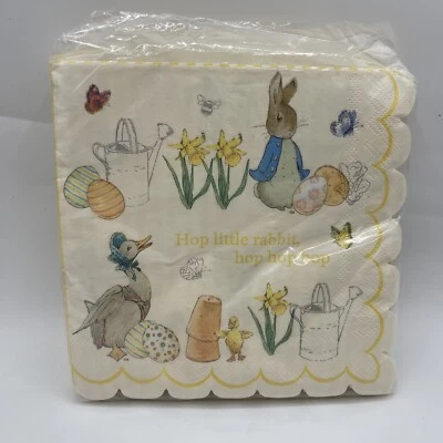 Beatrix Potter Peter Rabbit Napkins 32ct Meri Meri 13x13 Easter Bunny Party - Image 1 of 4
