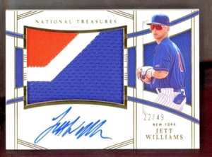 Jett Williams 2023 Panini National Treasures Auto/Relic /49 Mets - Picture 1 of 2
