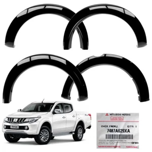 Fits Mitsubishi Triton L200 Plus 2016 18 Fender Flares Pyreness Black - Picture 1 of 8