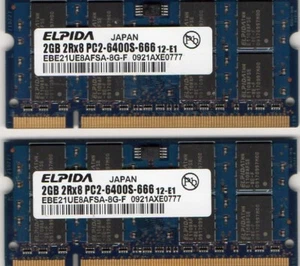 4GB 2x 2GB Kit Sony Vaio PCG-384L/PCG 391L/PCG 392L/PCG 393L/PCG 394L Memory - Picture 1 of 1