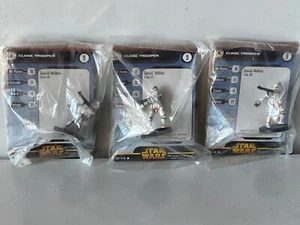 Lot (3) Star Wars Miniatures REVENGE OF THE SITH Clone Trooper 8/60 - Picture 1 of 1