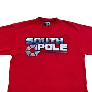 Vintage Southpole rotes Hemd Hergestellt in den USA Baggy Fit Herren Größe LARGE Y2K - Bild 1 von 9