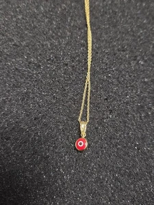 10k Gold 20" Necklace With 10k Gold Pendant - Picture 1 of 3