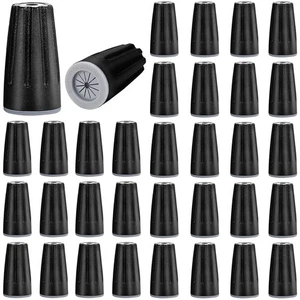 50 Stück Wasserdicht Draht Elektrische Verbinder Schwarz Wasserdicht Drahtmuttern Neu - Bild 1 von 3