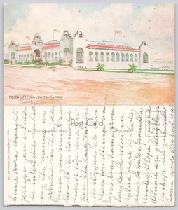 Mission Cafeteria Long Beach CA Fold Out Postcard + 1930 Menu Insert - Picture 1 of 2