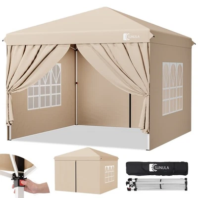 SUNULA Faltpavillon 3x3 m Gartenpavillon mit 4 seitenteilen wasserdicht