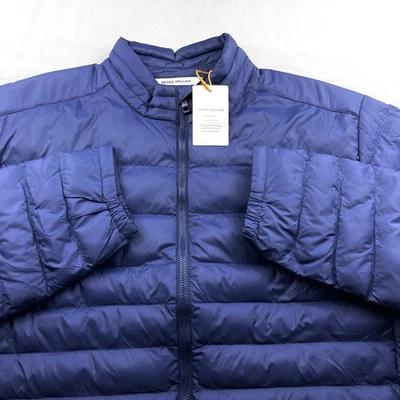 Peter Millar Crown Sport Full Zip Quilted Puffer Navy Lightweight Jacket XL $265 - Image 1 of 4