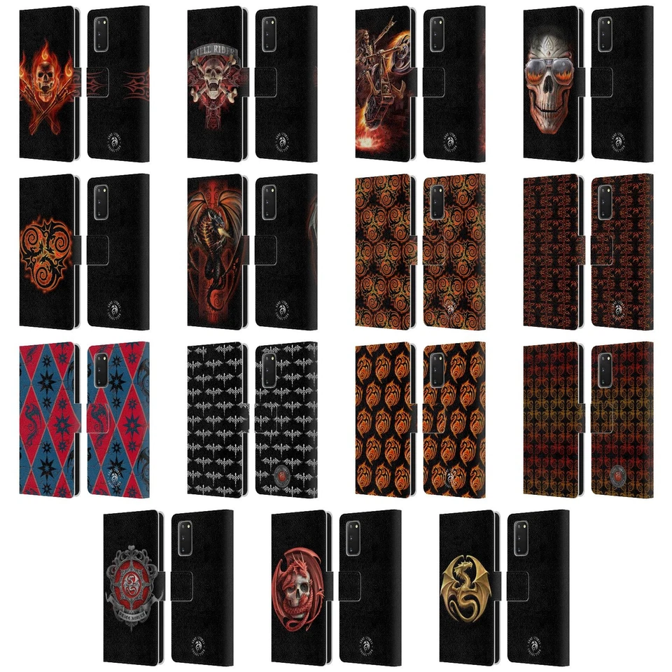 OFFICIAL ANNE STOKES FIRE TRIBAL LEATHER BOOK CASE FOR SAMSUNG PHONES 2 - Image 1 of 4