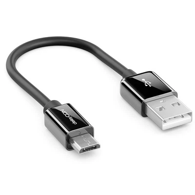 deleyCON 0,15m Micro USB Kabel Sync + Ladekabel Tablet Smartphone & Co Schwarz - Bild 1 von 4