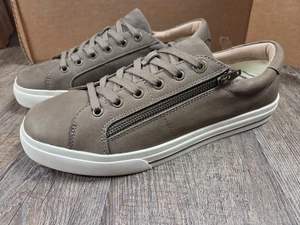 Taos Z-Soul Lux Sneaker dunkel taupe Nubukleder Schuhe Damen 11 Reißverschluss - Bild 1 von 10