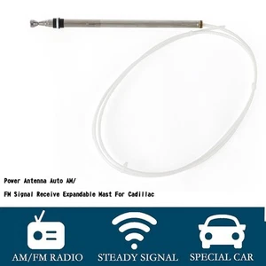 Potenza Antenna Auto AM/FM Segnale Ricevi Espandibile Mast Per Cadillac Y0 T9 - Foto 1 di 12