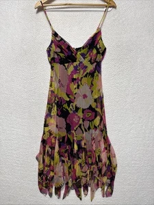 Vestido Betsey Johnson Y2K Vintage Melissa Floral Seda Talla 10 - Imagen 1 de 8