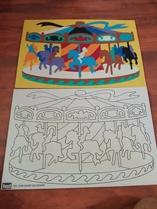 Vintage Lauri Merry Go Round/Karussell #2180 Schaumstoff Puzzle vollständig 71 Stck. - Bild 1 von 2