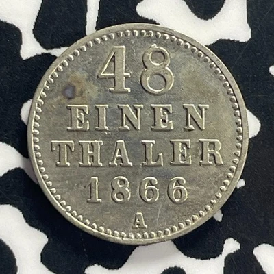 1866-A Germany Mecklenburg-Schwerin 1/48 Thaler Lot#GB159 - Image 1 of 2