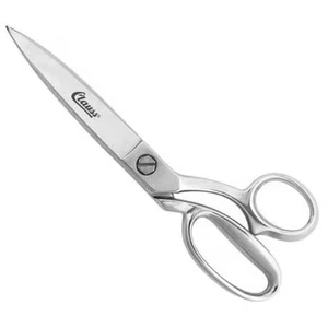 Fabric Shears Scissors 10 Inch Forged Steel Right Hand Bent Handle Chrome - Picture 1 of 3