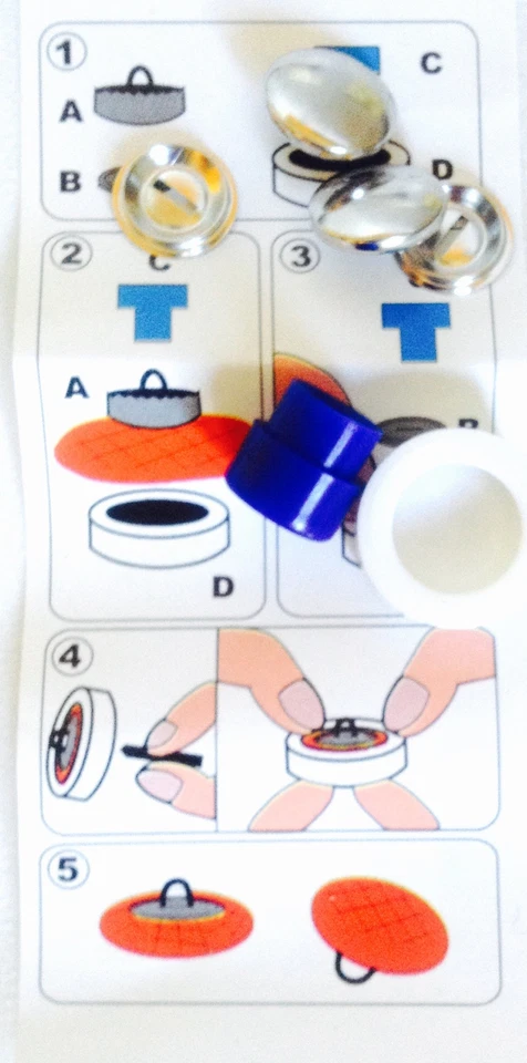 Cubierta Botones Mismo Poner Botón 7 Unidad 11MM Con Herramienta Plata - Imagen 1 de 1