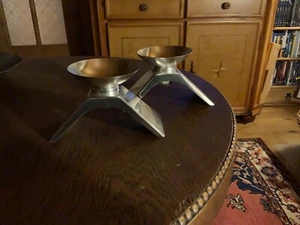 2 Kerzenleuchter, WMF, Ikora, alt Stil Bauhaus, Metall zerlegbar 60er Jahre - Bild 1 von 4