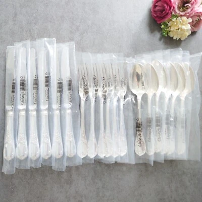 Christofle Marly 18pcs Silverplate Flatware Table Knife Fork Spoon Near MINT - Image 1 of 4