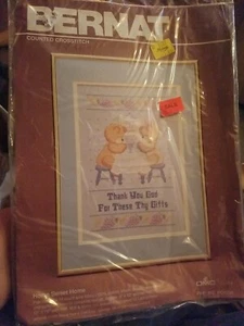 Vintage BERNAT Counted Cross Stitch Home sweet home H04206 New - Picture 1 of 2