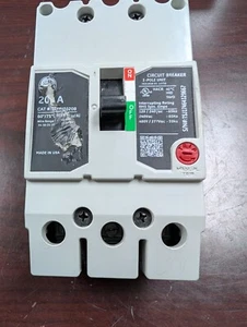 🤪 GE GENERAL ELECTRIC 20 AMP CIRCUIT BREAKER 3 POLE  480Y/277 VAC TEYH3020B - Picture 1 of 8