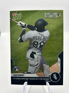 LUIS ROBERT JR 2020 TOPPS NOW RECORD HR ROOKIE CHICAGO WHITE SOX #349 JT - Imagen 1 de 2