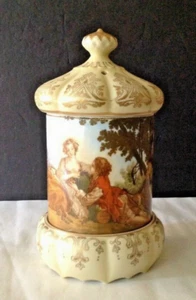 Vintage Lenwile Ardalt Hand-painted Rococo French 9-1/2” Tall Music Box Canister - Picture 1 of 12